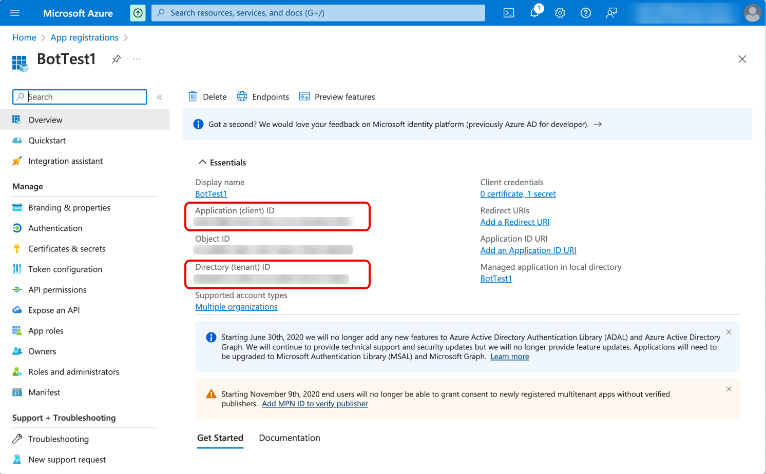 App registration - Azure