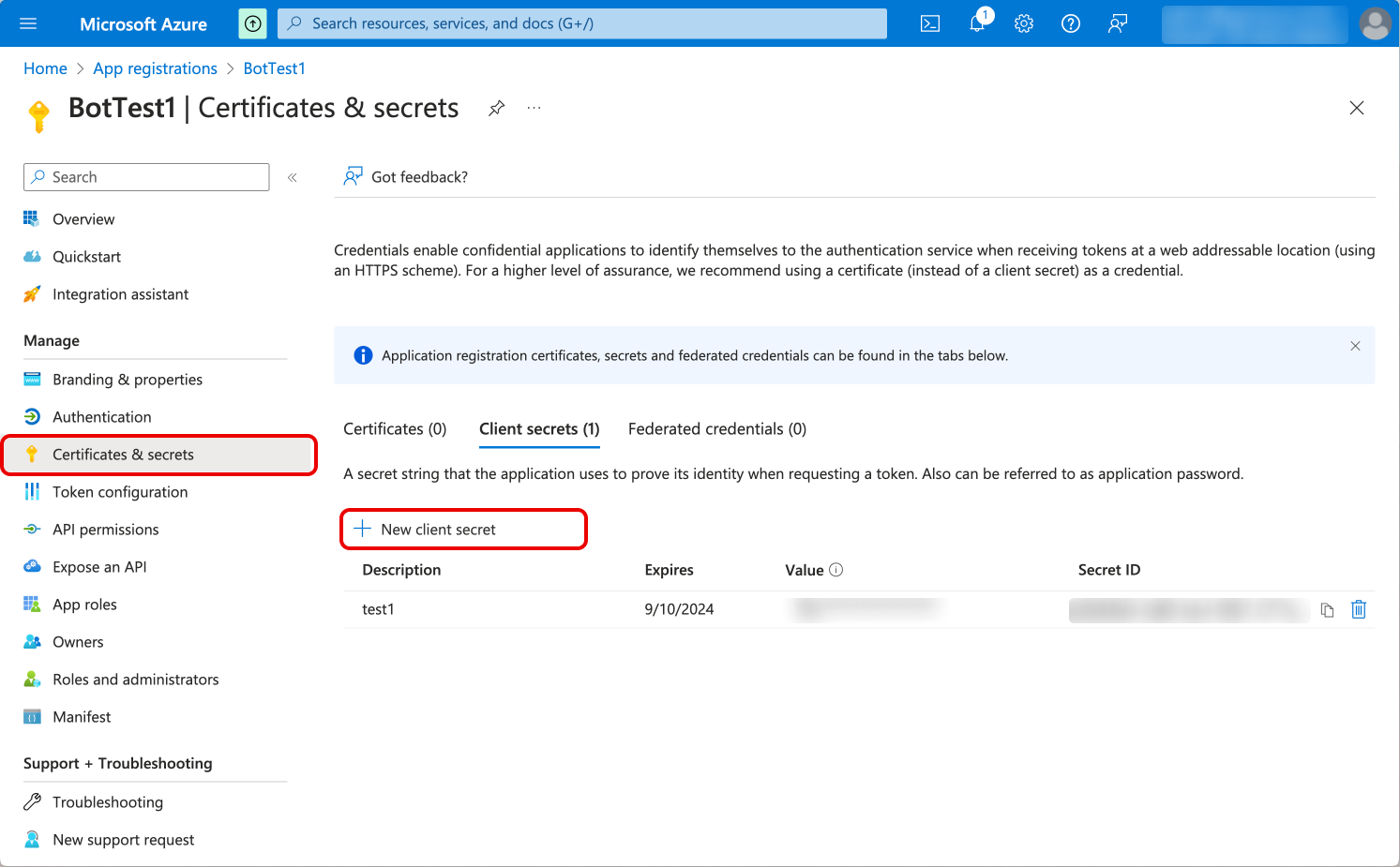 App registration - Azure