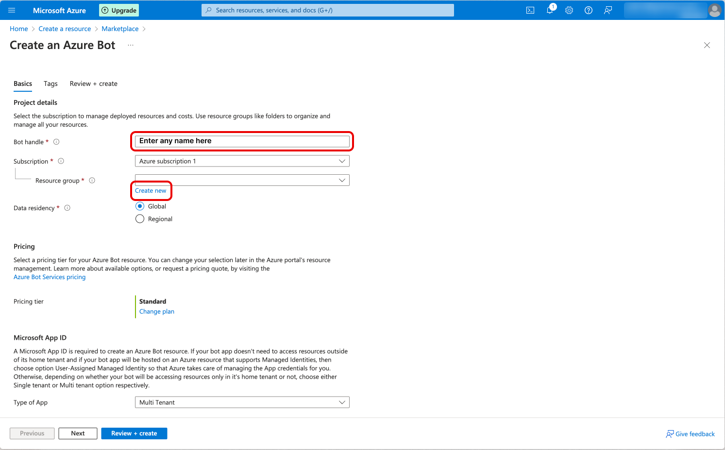 App registration - Azure